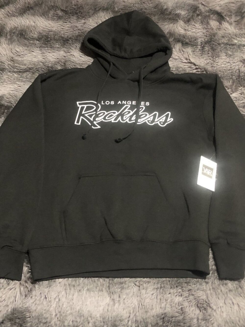 Young And Reckless Los Angeles Script Graphic Hoodie Sweatshirt Size Medium